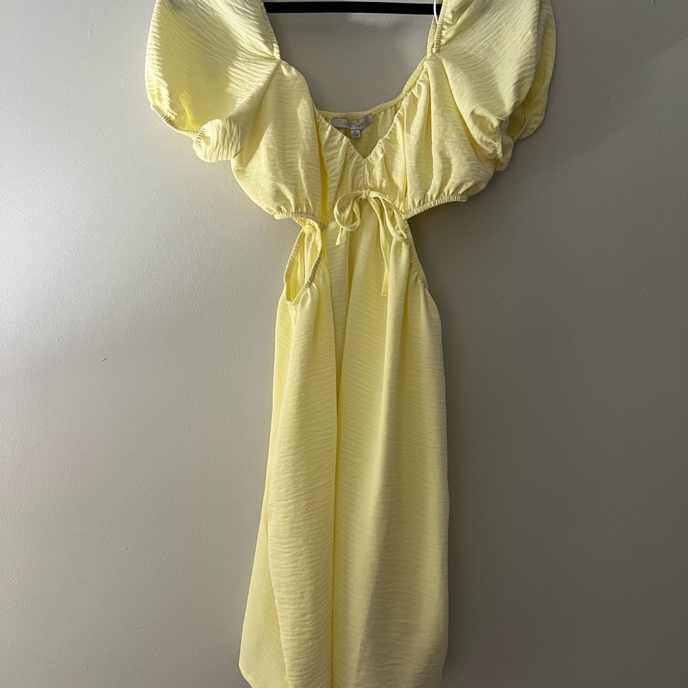 Love Tree Light Yellow Ruffle Dress